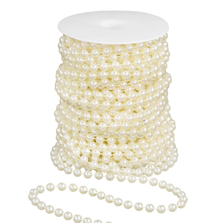 Sirag perle de plastic; decorarea legăturilor de flori, coroane, scaune, ambalare cadouri, aranjamente de nunta, floristica, aranjamente de craciun sau ca un lant