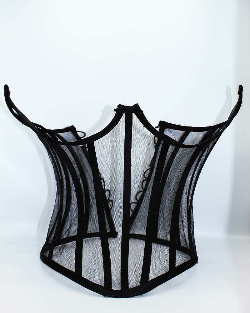 Corset fara cupe de sutien negru