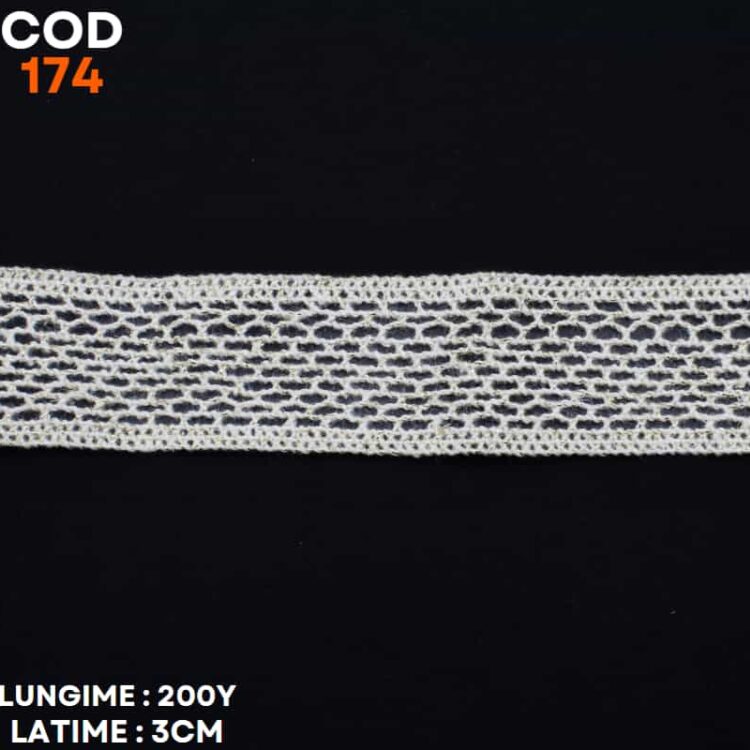 Dantela din bumbac crem cod 174