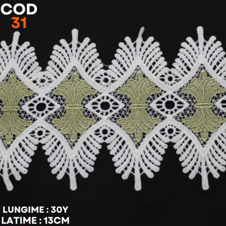 Dantela bumbac cu lurex cod 31