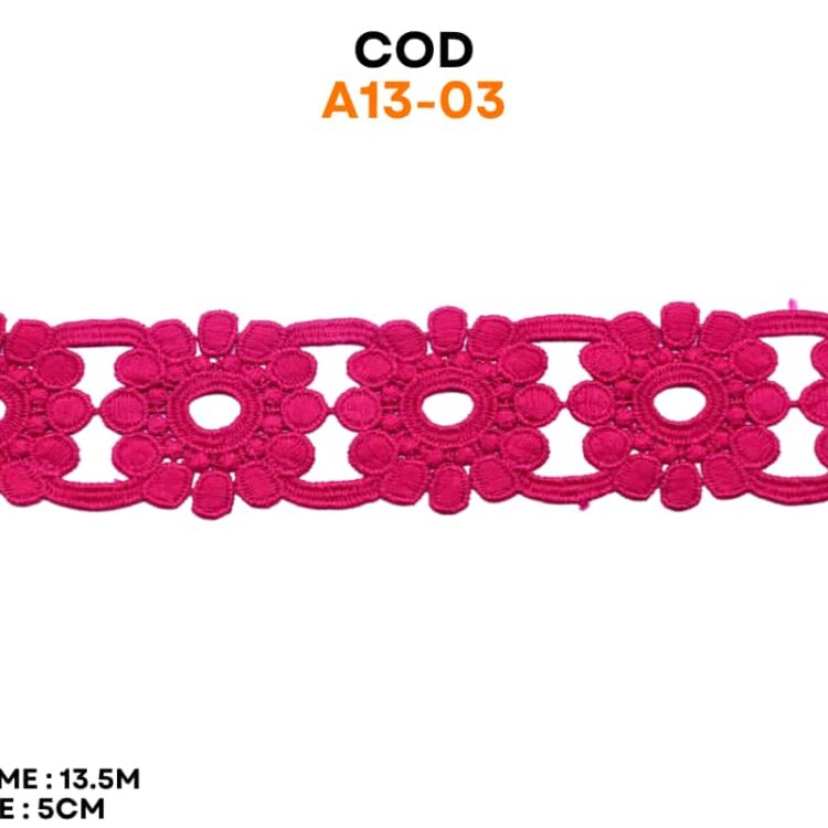 Dantela flori bumbac cod A13-03