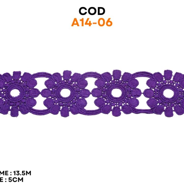 Dantela flori bumbac cod A14-06