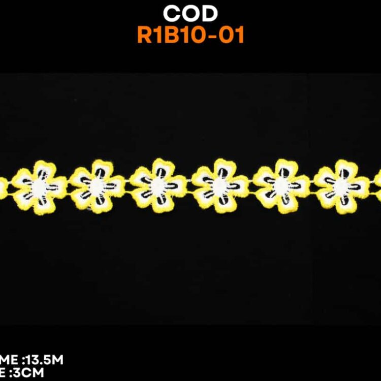 Dantela flori bumbac cod R1B10-01