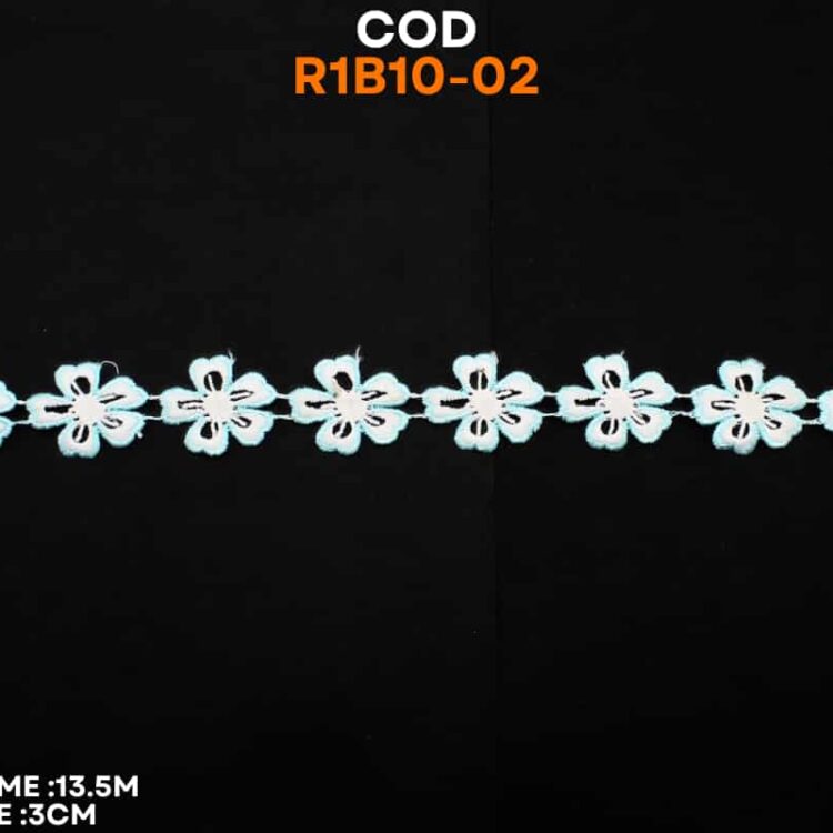 Dantela flori bumbac cod R1B10-02