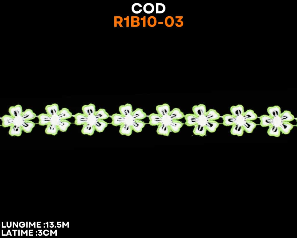 Dantela flori bumbac cod R1B10-03