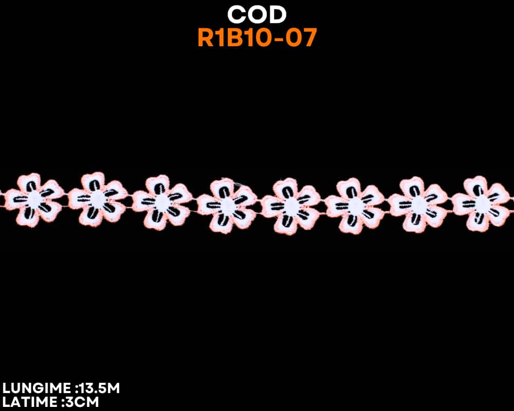 Dantela flori bumbac cod R1B10-07