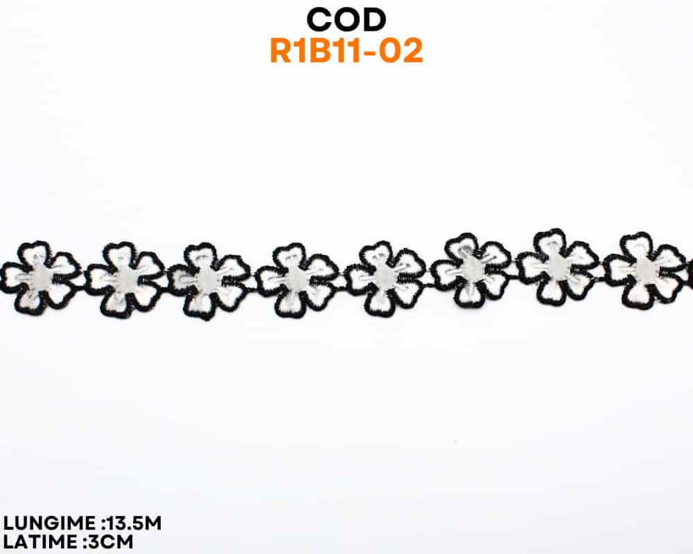Dantela flori bumbac cod R1B11-02
